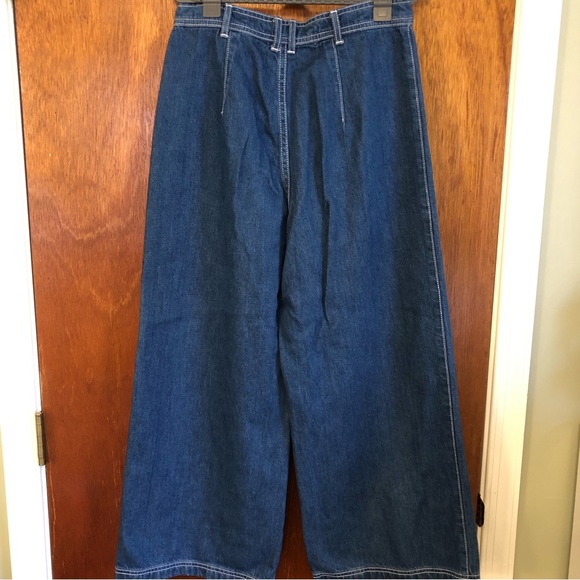 Urban Outfitters Wide Leg Sailor Button Up Jeans Sz 28 - Picture 7 of 7